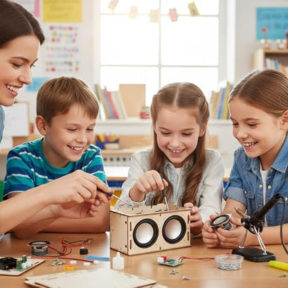 STEM Projects for Kids Crafts Summer Camp Activities Gifts for 7 8 9 10 11 12 13 14 15+ Year Old Boys Girls Teens Toys Building Engineering Circuits Kit Science DIY Speaker Cool Gadgets Electronics