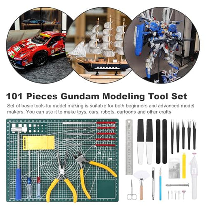 Fippy 101PCS Model Tools Kit, Hobby Building Tools Model Making Tools Kit for Basic Model Assembling, Building and Repairing - style: Set C