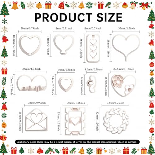 11 Pcs Heart & Love Themed Polymer Clay Cutters Set - Valentine's Day, Wedding & Engagement Clay Cutters for Polymer Clay Jewelry Making, Fit Gift for Wife - color: engaged