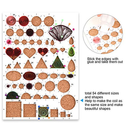 TUPARKA 19 Pcs Paper Quilling Kits 45 Colors 900 Strips Quilling Art Paper DIY Craft - size: 19pcs