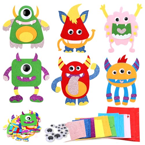 YOTOY Felt Sewing Kit for Kids - Arts & Crafts for Ages 3-5 Girls Boys Gift