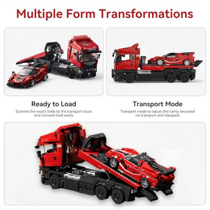 Monster Truck Tow & Sports Car Building Set for Adult 1728PCS - style: Monster Truck Sports Car