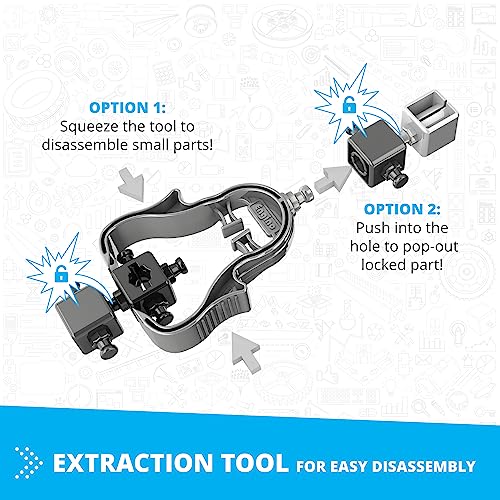 Engino: Inventor Mechanics - 4 Wheeled Extreme Bike - Motorized 10 Model Toy Brick Building Set, Vehicle Speed & Direction Movement, STEM Kit, Kids 9+