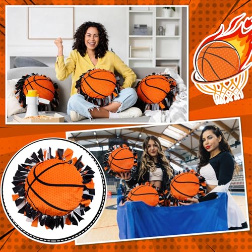 Weysat 6 Sets Basketball Tied Pillow Craft Kit No Sew Basketball Pillows - style: Basketball