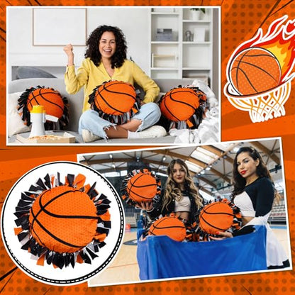 Weysat 6 Sets Basketball Tied Pillow Craft Kit No Sew Basketball Pillows - style: Basketball