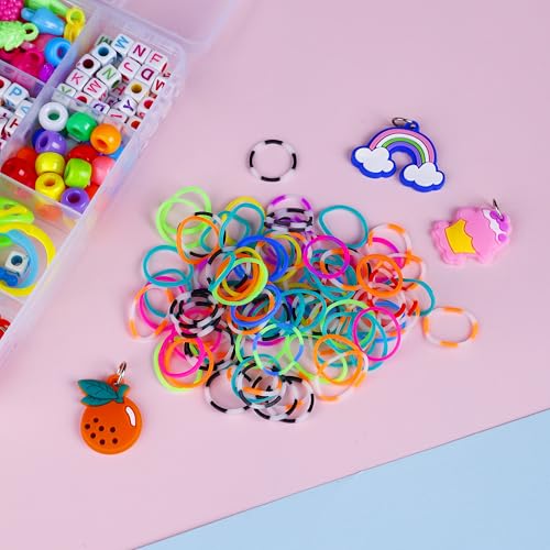 JIYAKO Rubber Band Bracelet Kit, 2500+ Loom Bands, Bracelet Making kit,Loom Elastic Bracelet Making kit
