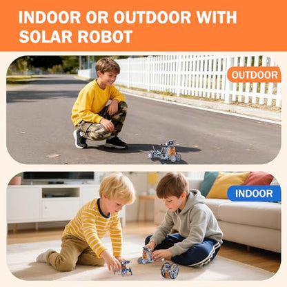 Solar Robot Building Kit, 12-in-1 STEM Robotic Toys for Kids Age 8-12 - color: Grey