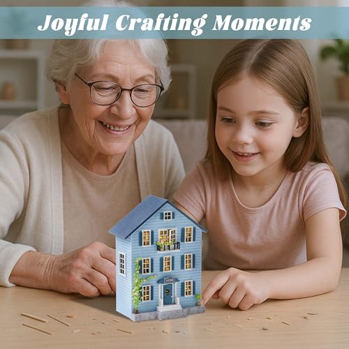 Flever Dollhouse Miniature DIY House Kit Creative Room with Furniture for Romantic Valentine's Gift (Molan House) - color: Molan House