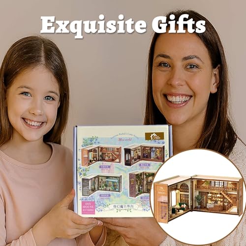 Flever Dollhouse Miniature DIY House Kit Creative Room with Furniture for Romantic Valentine's Gift (Bagel Time) - color: Bagel Time