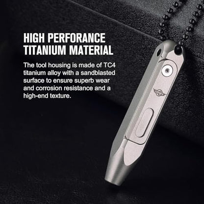 OKNIFE Otacle D1 Titanium 9-in-1 Small EDC Pocket Screwdriver Set - color: Titanium-grey