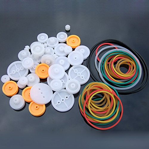 Pulley Combination Package Wheel Group Rubber Transmission Belt Rubber Band Model Toy Car Accessories For Science Experiments Diy Robots