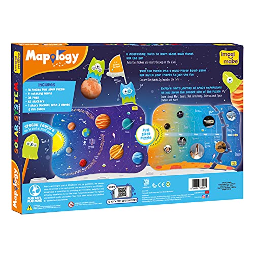 Imagimake Mapology - Solar System Jigsaw Puzzle for Kids Ages 4+ - style: Solar System