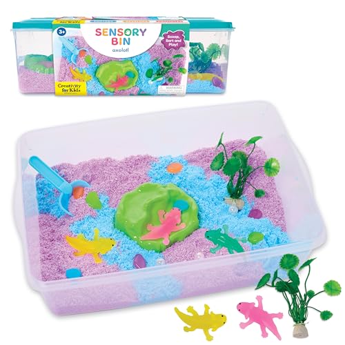 Creativity for Kids Sensory Bin: Axolotl | Hands-On Activity with Wiggly Foam, Figures & Tools | Encourages Fine Motor Skills, Creativity & Calm (Ages 3+) - style: Axolotl
