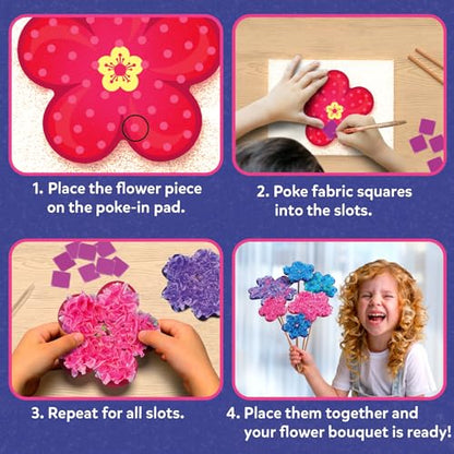 Skillmatics Poke-in Art – Flower Bouquet, Wood Craft Kit, Gift for Kids - style: 2. Flower Bouquet