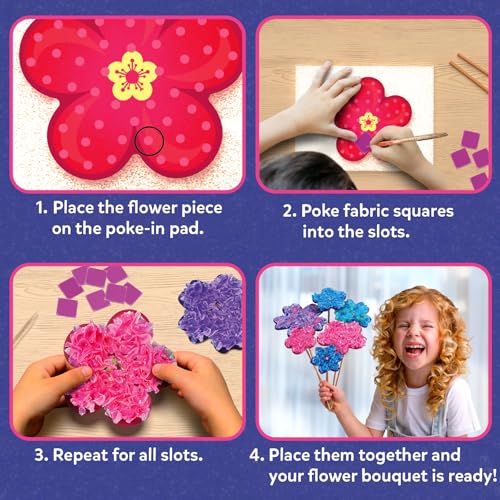 Skillmatics Poke-in Art – Flower Bouquet, Wood Craft Kit, Gift for Kids - style: 2. Flower Bouquet