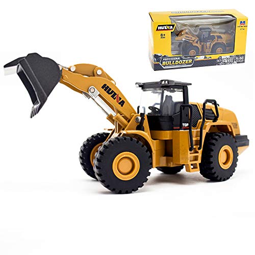 Ailejia 1/50 Scale Diecast Articulated Mechanical Loader Bulldozer Alloy Models Construction Vehicle Model Engineering Car Toy Mechanical Loader Boy Gift - color: Mechanical