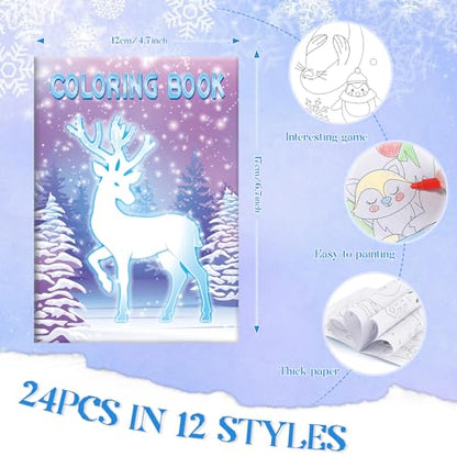 BenLouis 24 Pcs Frozen Mini Coloring Books for Kids Party Favors - style: Frozen