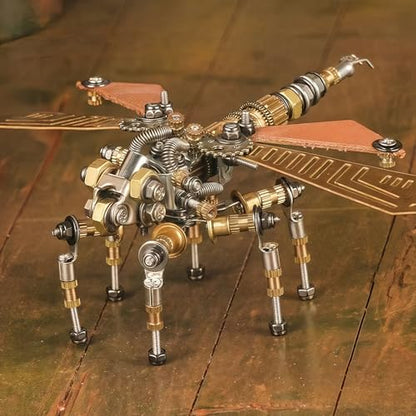 Adult 3D Metal Puzzle, Punk Insect Model Set, 3D Mechanical Insect Building Block Puzzle, Fun DIY Assembly, high-end Men's Gift. (Metal Dragonfly) - color: Metal Dragonfly