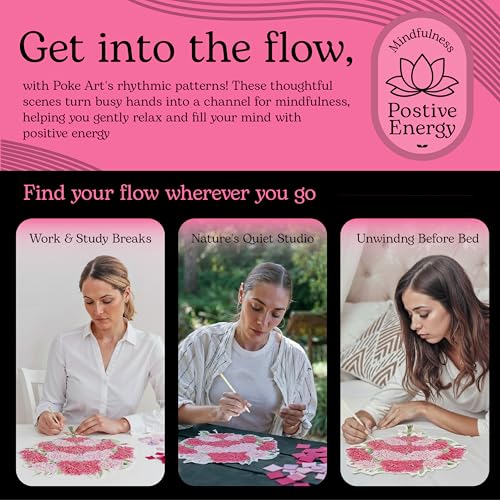 Unwynd Poke Art Carnations Flower Bouquet Kit for Adults, Women and Teens - style: Carnations
