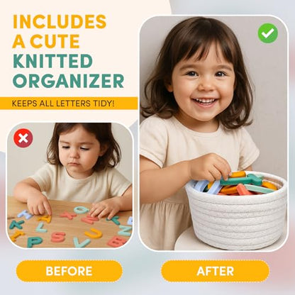JoyCat Soft Silicone Magnetic Alphabet Letters, 26 Uppercase (Subtle Color) - color: Subtle Color