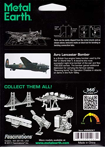 Fascinations Metal Earth Avro Lancaster Bomber 3D Metal Model Kit
