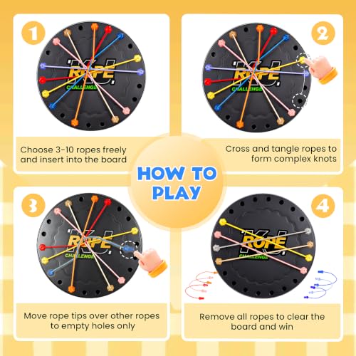 Lartoys Rope Untangling Puzzle Game, Logic Brain Game for Kids & Adults - size: Large(8.8 in)