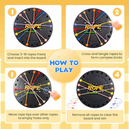 Lartoys Rope Untangling Puzzle Game, Logic Brain Game for Kids & Adults - size: Large(8.8 in)