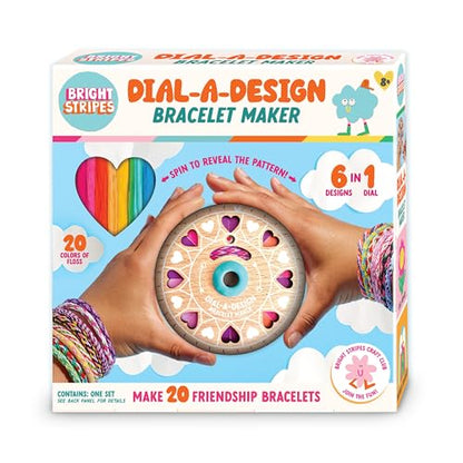 Bright Stripes Dial-A-Design DIY Bracelet Maker Kit with Patterns, Ages 8+ - color: Multicolor, style: Bracelet Maker