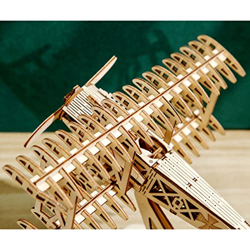 ROEOLNIL 3D Wooden Puzzle Assemble Toy-DIY Model Craft Kit-Home Decoration-Best Educational Birthday Day - color: Aircraft