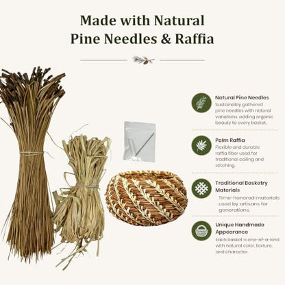 Coiled Pine Needle Basket Weaving Kit