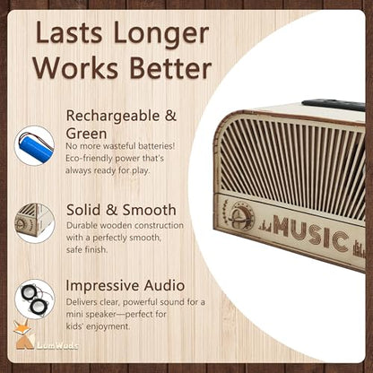 STEM Kits for Kids Age 12-14, Wooden DIY Bluetooth Speaker Kit Build Your Own with Dual Speakers, Science Gift for Teen Boys Girls Birthday Christmas