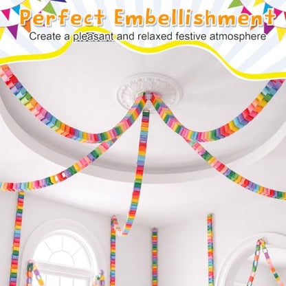 360 Sheets Paper Chain Garland Paper Kit, 3.5 x 11.8 in, Vibrant - color: Vibrant, size: 3.5 x 11.8 in
