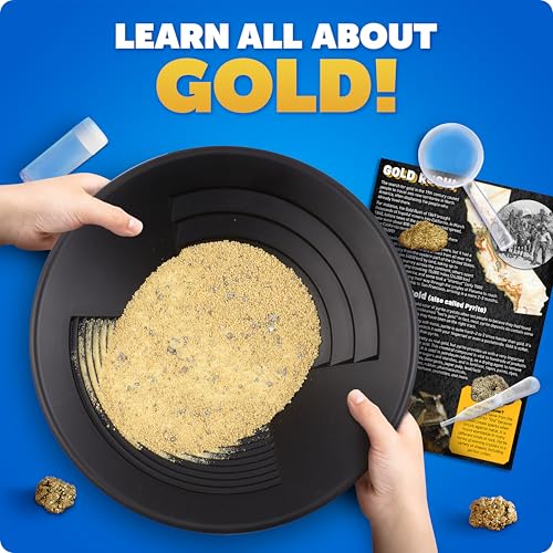 Blue Marble Gold Panning Kit with Real Pyrite Pay Dirt Activity for Kids