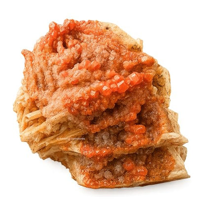 Amazing Gemstone Vanadinite Crystals and Healing Stones Mineral Specimen - Semi Precious Gem Stones - Healing Crystals Geode Clusters for Meditation, Chakra Balance, and Energy (S) - color: Vanadinite, size: Small