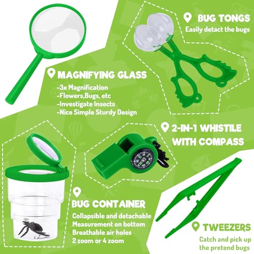 Kids Explorer Kit – Bug Catcher with Binoculars & Safari Costume Vest