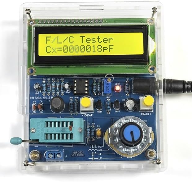 DIY Frequency, Inductance & Capacitance Meter Soldering Practice kit, Complete Soldering Project kit with Components, PCB & Enclosure, Perfect for Electronics Enthusiasts & Beginners