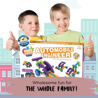 Thames & Kosmos Kids First Automobile Engineer Kit | STEM | 32 Page Full-Color Illustrated Storybook | Ages 3+ | Preschoolers & Kindergartners | Develop Fine Motor Skills | Parents’ Choice Gold Award