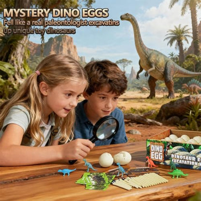 Dinosaur Eggs Toys Dig Kit (24 Eggs) - color: Color & Night Light