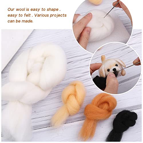 QMNNMA Needle Felting Kit for Beginners, Labrador Wool Felting Kit - size: Labrador