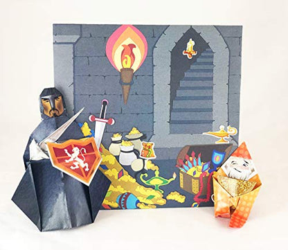 My First Origami Fairy Tales Kit: Paper Models of Knights, Princesses, Dragons, Ogres and More! (includes Folding Sheets, Easy-to-Read Instructions, Story Backdrops, 85 stickers) (Tuttle Specials)