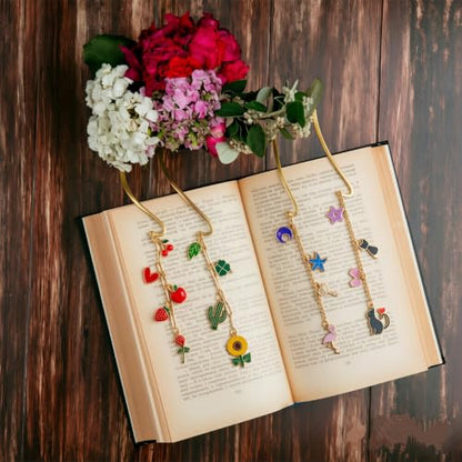 250Pcs DIY Metal Bookmark Making Kit, Custom Bookmark Set with Book Charms