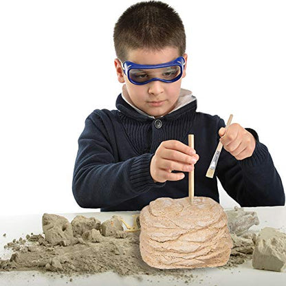 ArtCreativity Dinosaur Excavation Kit for Kids, 5.5” Stegosaurus Skull Excavating Set with Fossil Digging Tools and Stand, Fun Science Activity Toy, Educational Dinosaur Gift for Boys and Girls - style: Stegosaurus