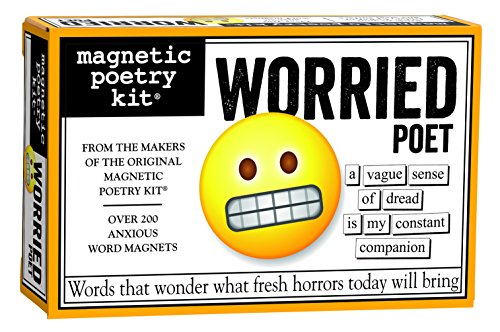 Magnetic Poetry - Worried Poet - Words for Refrigerator - Write Poems and Letters on The Fridge - Made in The USA - style: Worried Poet