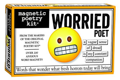 Magnetic Poetry - Worried Poet - Words for Refrigerator - Write Poems and Letters on The Fridge - Made in The USA - style: Worried Poet