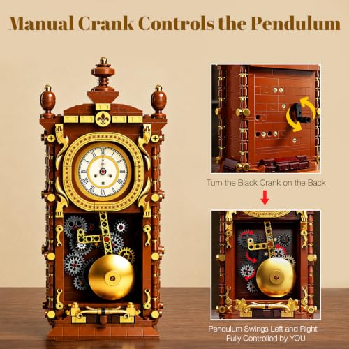 Vintage Mechanical Pendulum Clock Building Blocks Set (751PCS)