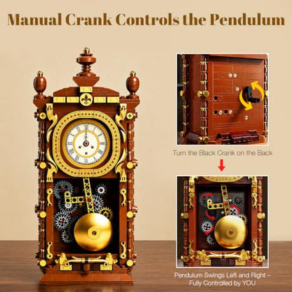 Vintage Mechanical Pendulum Clock Building Blocks Set (751PCS)