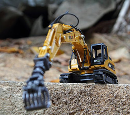 Gemini&Genius Construction Vehicle Toys Timber Grab Excavator Toy for Kids