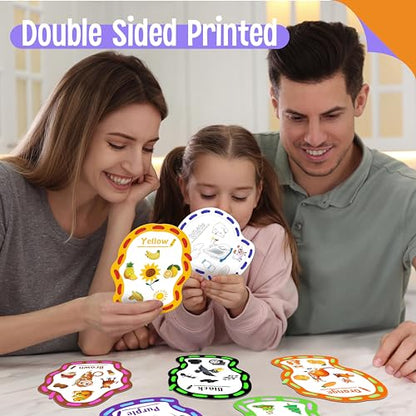 SpriteGru 9 Pieces Happy Face Lacing Cards, 9 Double Sided Color Sewing Cards with 9 Colorful Laces, Educational & Learning Activity Games, Imagination Development Lacing Toys for Preschoolers, Kids - color: Happy Face