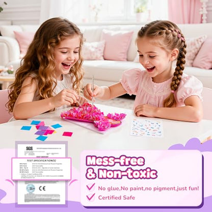JoyCat Poke Art Kit for Girls, 3D Princess Craft with Fairy Tale Castle - color: Fairy Tale Princess Kit