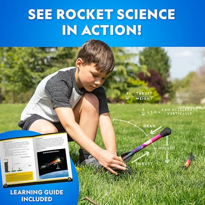 National Geographic LED Air Rocket Launcher Toy for Kids Ages 8-12 - style: Light-Up Air Rockets